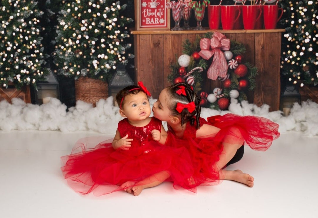 Red Sequins Tutu Dress #1000141