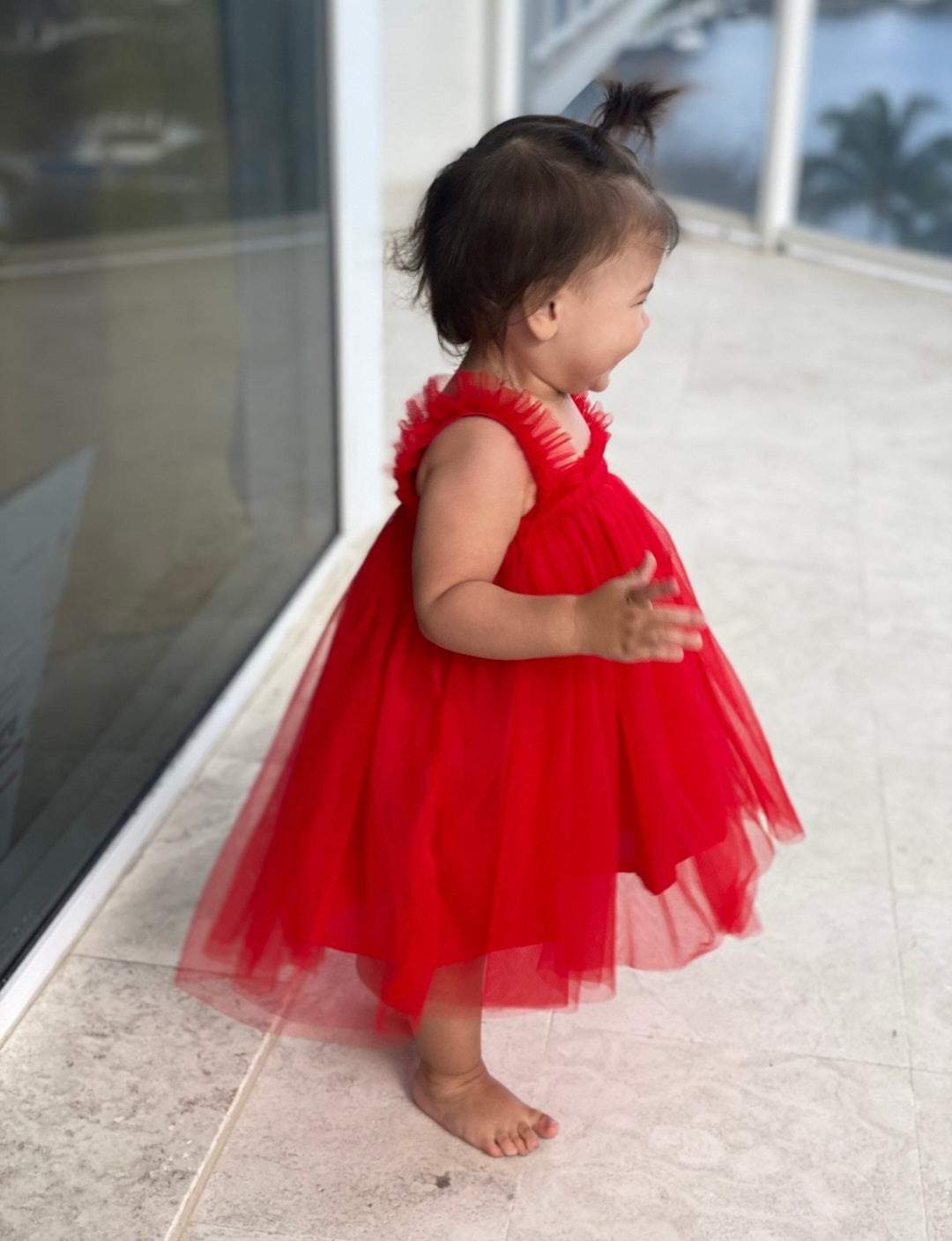 Red Tulle Dress #1000462