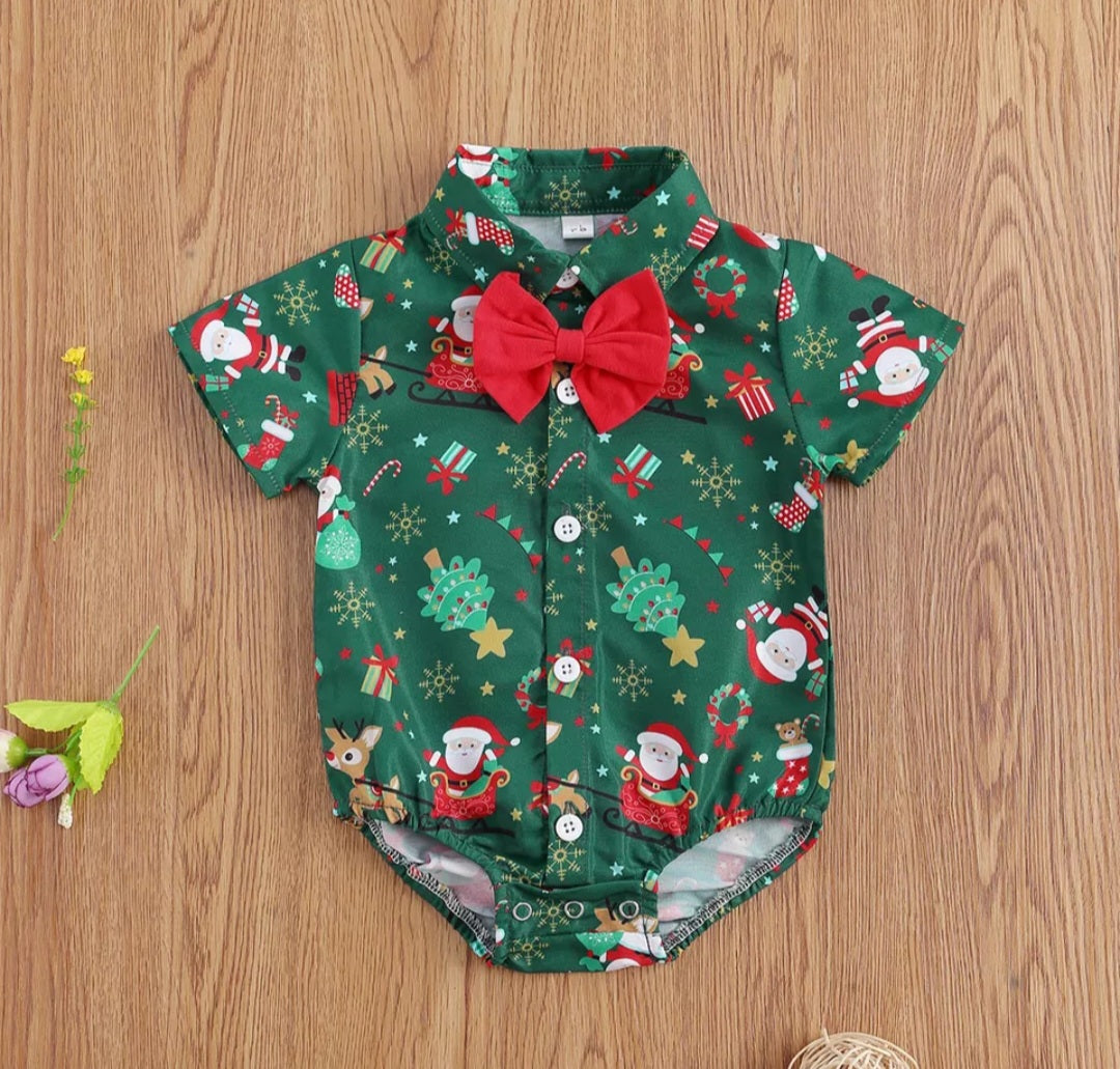 Forest Green Christmas Romper #2000317