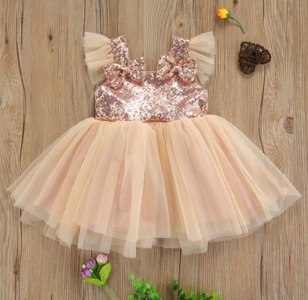 Rose Gold Sequins Special Occasions Dress #1001033