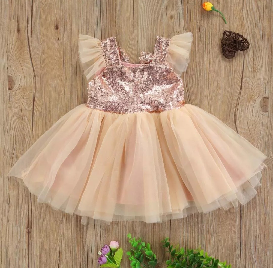 Rose Gold Sequins Special Occasions Dress #1001033