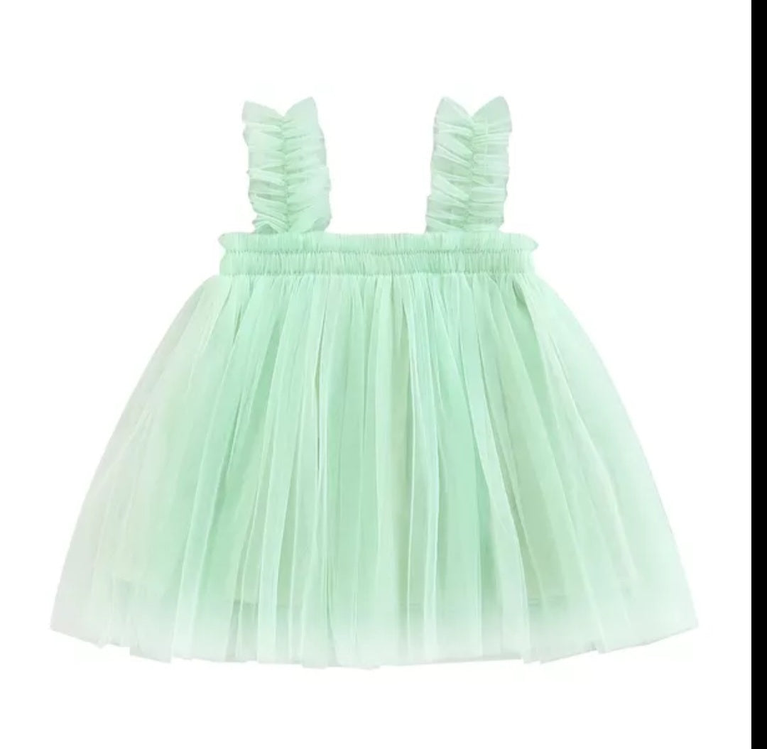 Mint Green Tulle Dress #1001072