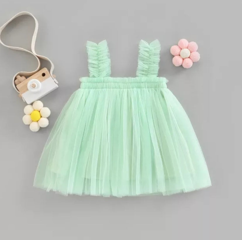 Mint Green Tulle Dress #1001072