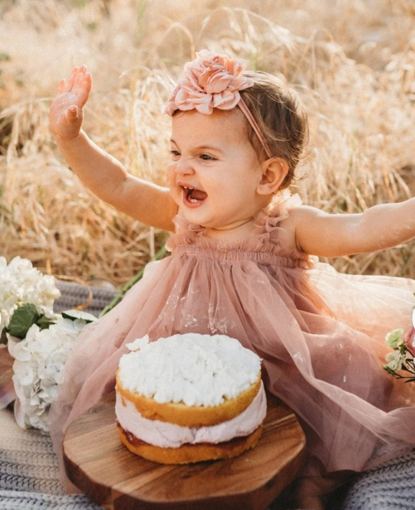 Dusty Pink Tulle Dress #1000951