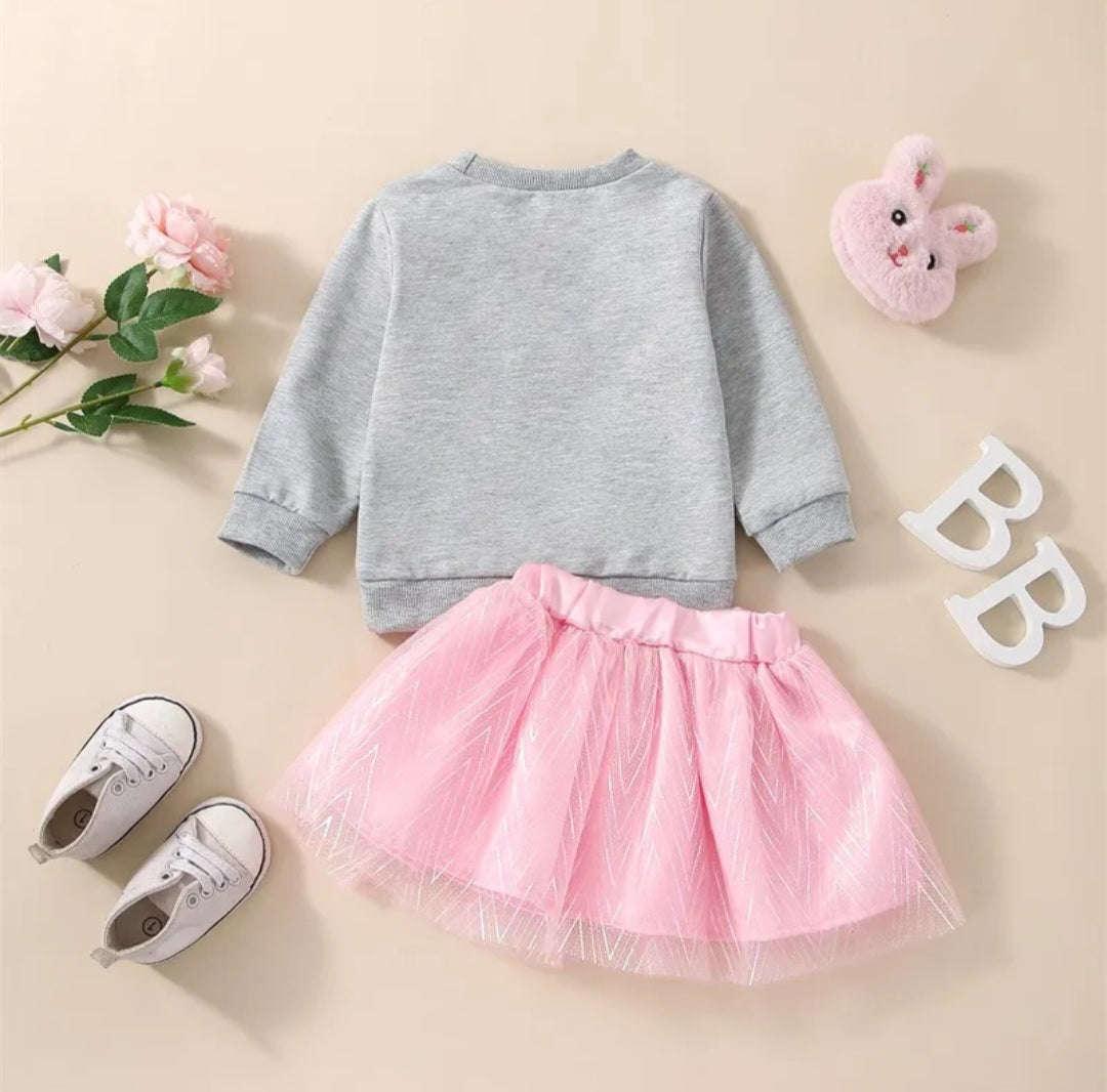 Somebody Loves You Crewnek Top and Pink Tutu #1001082