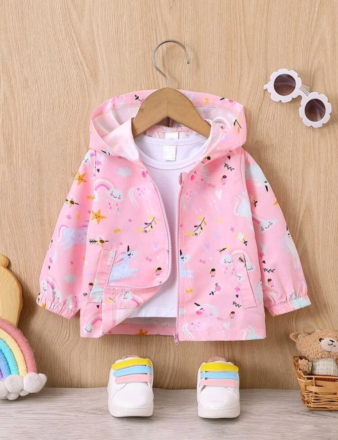 Unicorn Windbreaker (No Lining Pink) #1001109