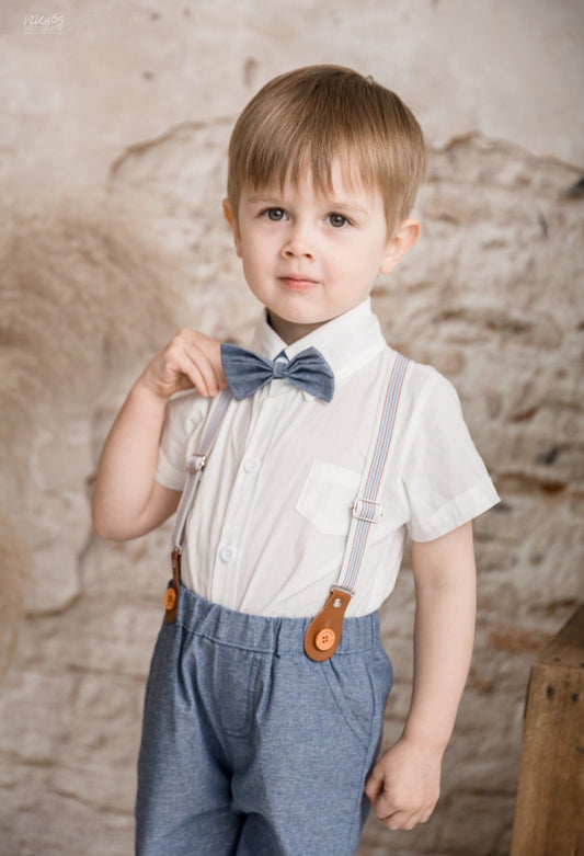 Blue And White Gentleman Suit 4PSC #2000344