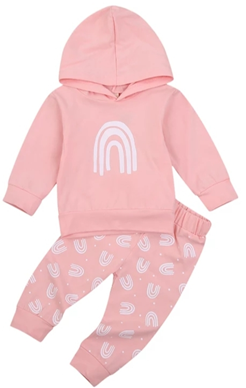 Pink Rainbow Hooded Tracksuit #100075