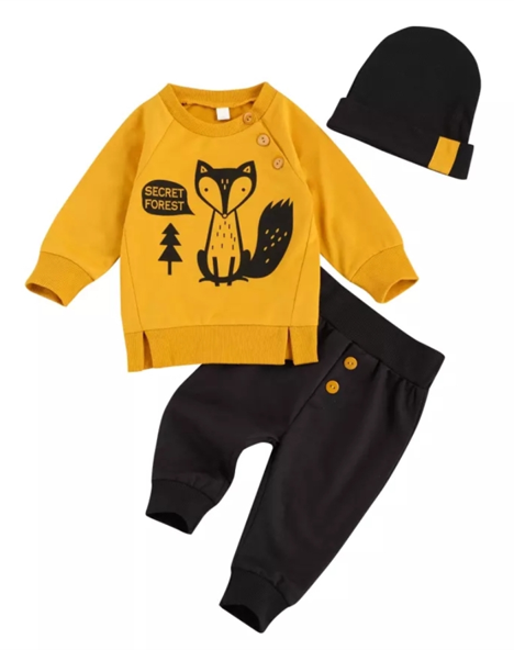 Secret Forest Yellow Fox Tracksuit #20002