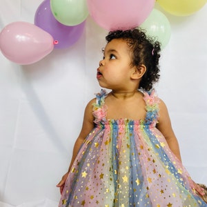 Rainbows and Stars Tulle Dress #1000415